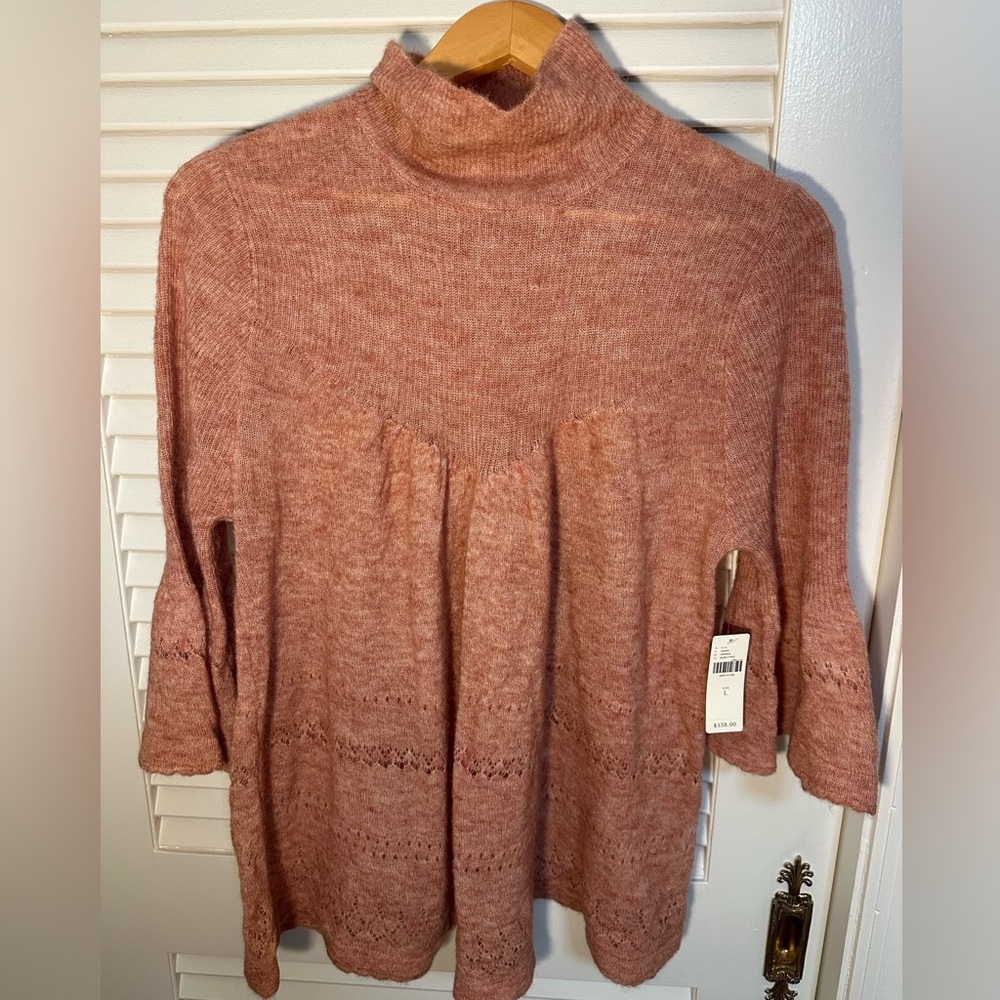 NWT Feathers Bone by Anthropologies lightweight sweater size L